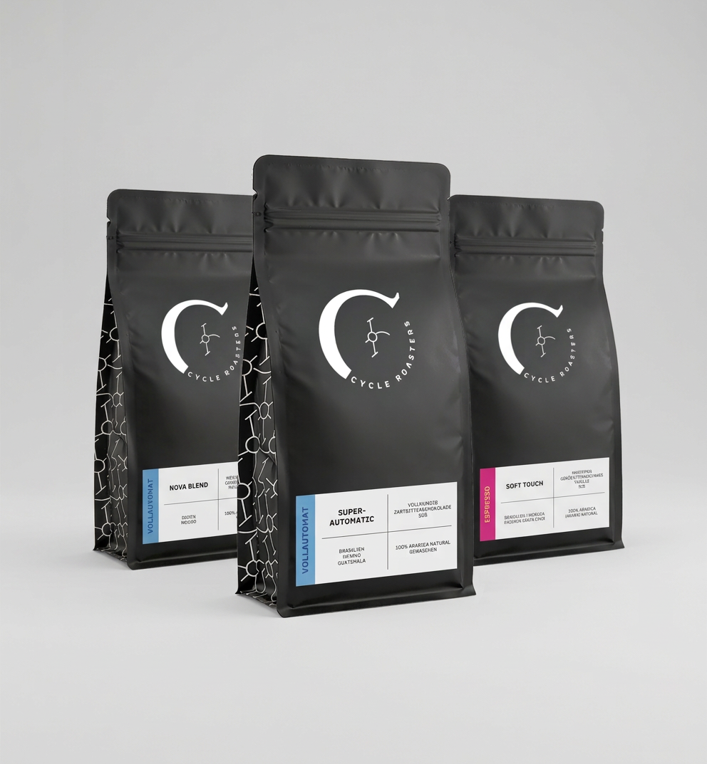 Vollautomaten Probierset von Cycle Roasters: Soft Touch, Superautomatic und Nova Blend