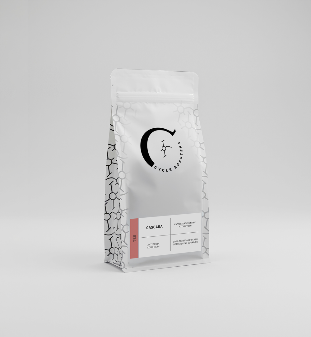 Verpackung Cascara Kaffeekirschen-Tee von Cycle Roasters