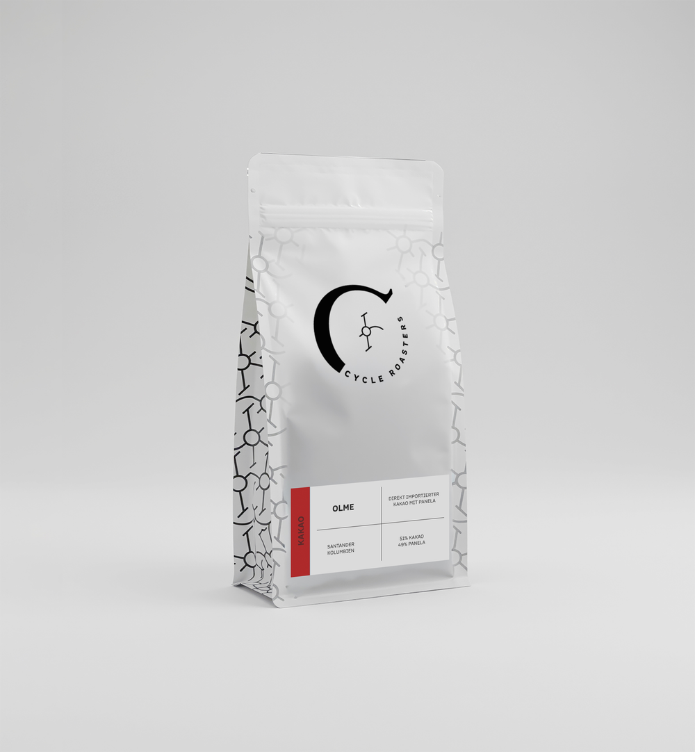 Verpackung Spezialitätenkakao aus Kolumbien bei Cycle Roasters