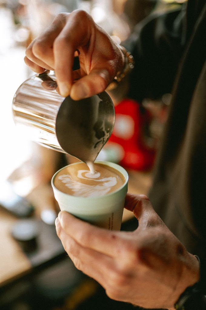 Cappuccino mit Latte Art aus dem Latte Art Kurs von Cycle Roasters
