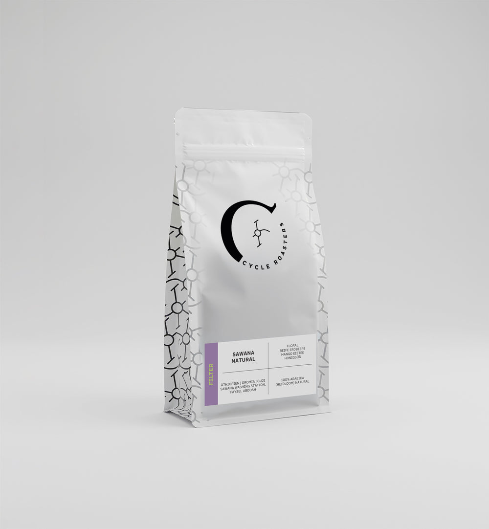 Kaffeetüte Sawana Natural von Cycle Roasters, Specialty Coffee aus Äthiopien