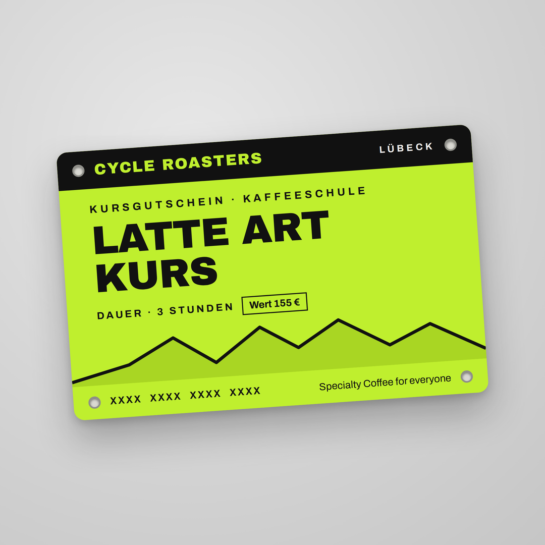 Cycle Roasters Kursgutschein Latte Art Kurs